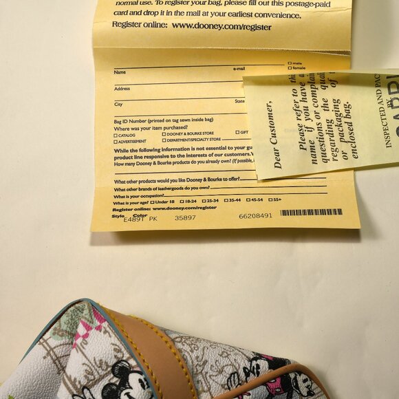 Disney Parks Minnie & Mickey Dooney & Bourke Tote Bag NWT - Picture 2 of 3